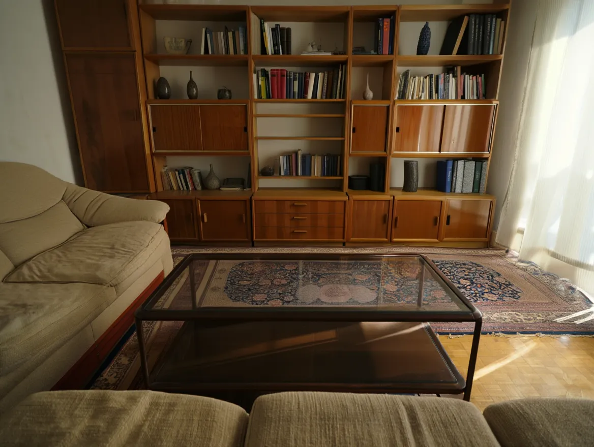 Organized living room with minimalist aesthetic